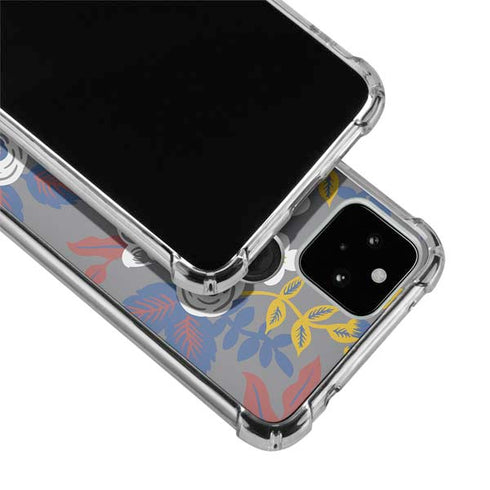 Autumn Grey Floral Google Pixel 5a 5G Clear Case